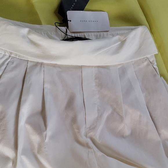 ZARA  Women’s Wide Leg Pants Cream  size S - Picture 10 of 14